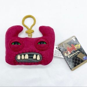 FUGGLER Ugly Plush Keychain Sir Horns A Lot - Red